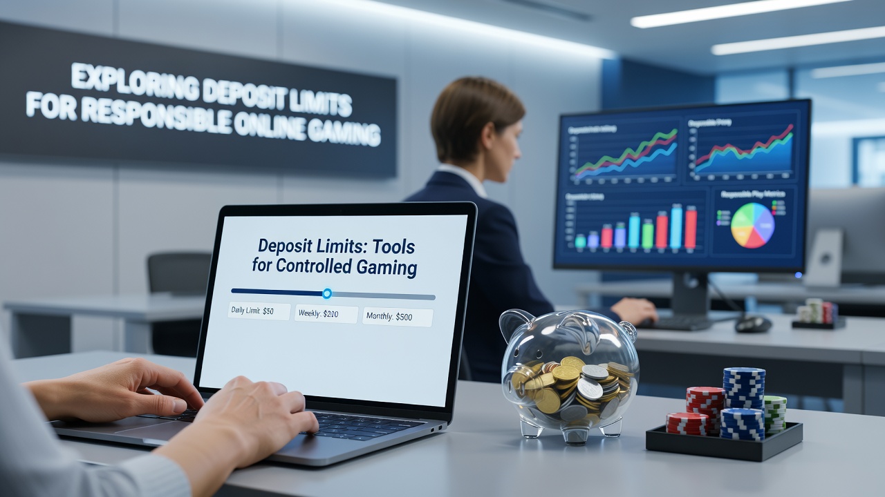 Player reviewing deposit history and limit progress on a mobile casino app dashboard